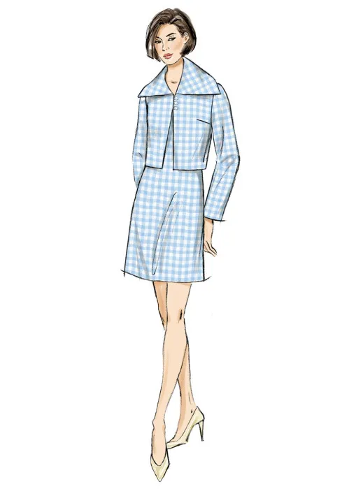 V2126 VOGUE Schnittmuster Etuikleid mit Jacke