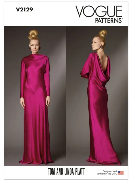 V2129 VOGUE Schnittmuster Designer Abendkleid