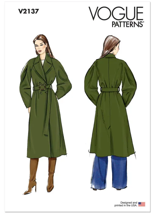 V2137 VOGUE Schnittmuster Trench Coat