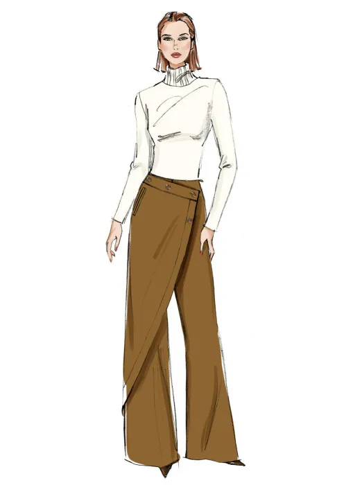 V2138 VOGUE Schnittmuster Hose Wickelhose