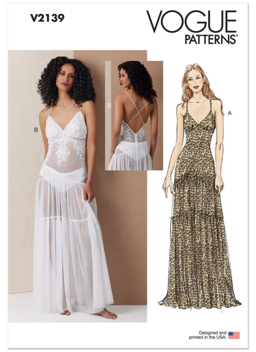 V2139 VOGUE Schnittmuster Lingerie Kleid