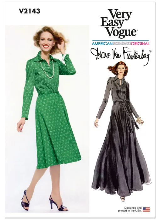 V2143 VOGUE Schnittmuster DVF Jerseykleid EASY!
