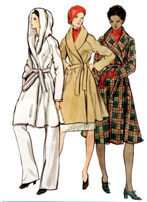 V2145 VOGUE Schnittmuster Vintage Mantel 70er Jahre