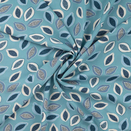 Rest: 2m Viskosestoff Challis Papaya aqua