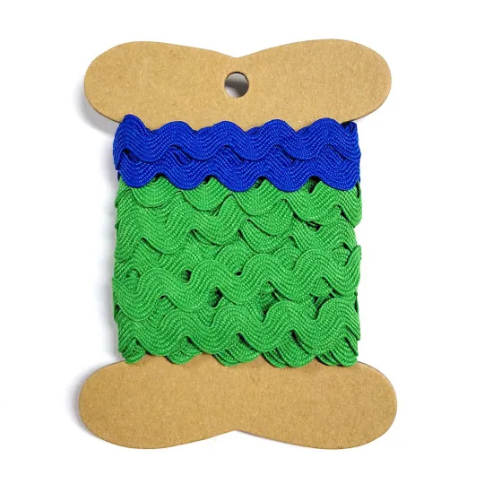 Rest: 4m Zackenlitze 14mm blau-grün