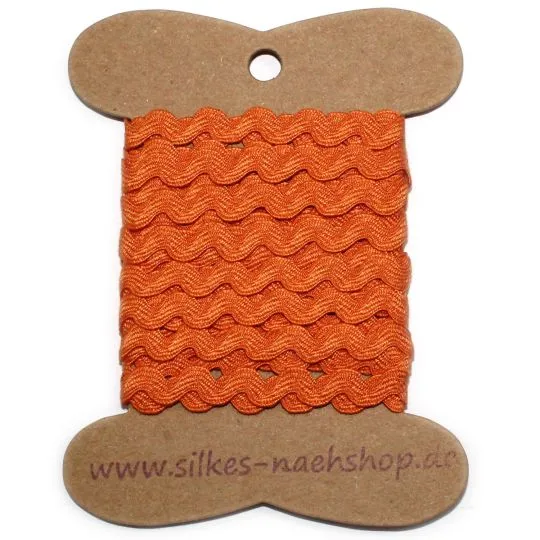 3m Zackenlitze Baumwolle 5mm orange