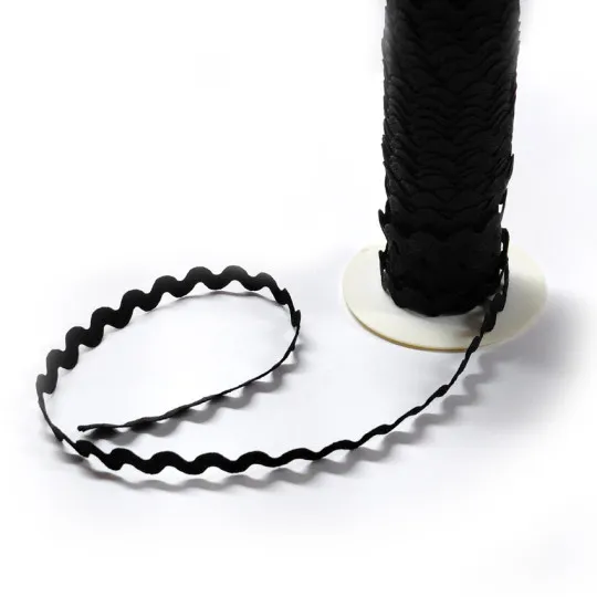 15m Zackenlitze Polyester 14mm schwarz