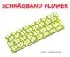 Schrägband Flower hellgrün weiß