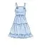 M8193 McCalls Schnittmuster Trägerkleid Stufenkleid