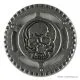 Metallknopf STEAMPUNK Totenkopf 23mm altsilber