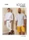V1895 VOGUE Schnittmuster Herren Hemd Hose Shorts
