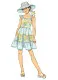 B7051 Butterick Schnittmuster Kinderkleid mit Hut