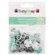 BabySnap Jersey-Druckknöpfe Metall mint 10mm