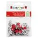 BabySnap Jersey-Druckknöpfe Metall rot 10mm