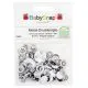 BabySnap Jersey-Druckknöpfe Metall weiß 10mm