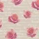50cm Emilia Dekostoff Rosen + Schrift