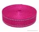 Gurtband mit Reflektorstreifen 25mm pink 5m Rolle