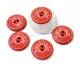 5x Handmade Knopf 23mm rot