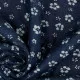 Rest: 2,50m Jeansstoff Flowers dunkelblau geblümt