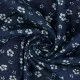 Rest: 2,50m Jeansstoff Flowers dunkelblau geblümt
