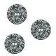 Metallknopf RANKE 15mm altsilber 3er-Pack