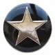 KONVOLUT Metallknopf emailliert mit Stern 20mm