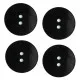 Perlmuttknopf schwarz 23mm 4er-Pack