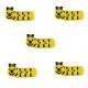 Kinderknopf Kleine Raupe gelb 5er-Pack