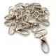Schmuckkarabinerhaken 25mm silber 16 Stück
