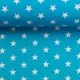 50cm Baumwollstoff CARRIE Sterne türkis