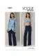 V2037 VOGUE Schnittmuster Bluse Crop-Top Hose