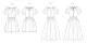 V2106 VOGUE Schnittmuster Kleid Ballonkleid