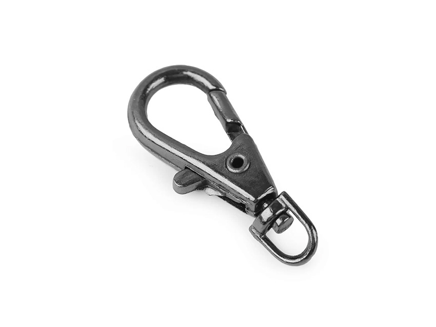 Mini-Karabiner mit 4mm Rundoese schwarz im 5er-Pack - Maschinensticken ...