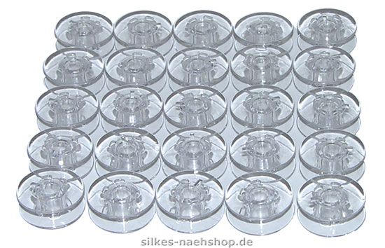 25 CB-Unterfadenspulen aus Metall incl Spulenbox