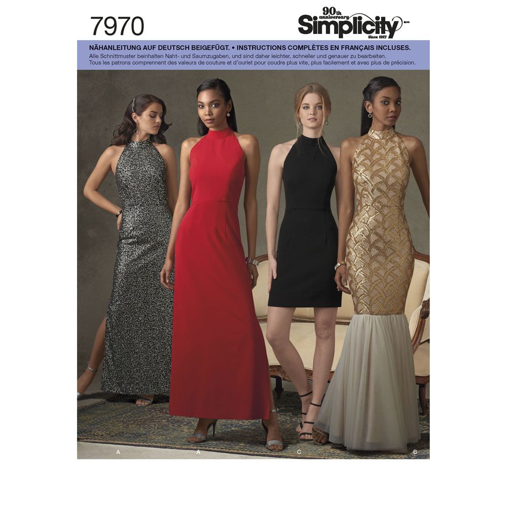 15 Simplicity Schnittmuster Abendkleid Cocktailkleid 15 Simplicity Schnittmuster Abendkleid Cocktailkleid