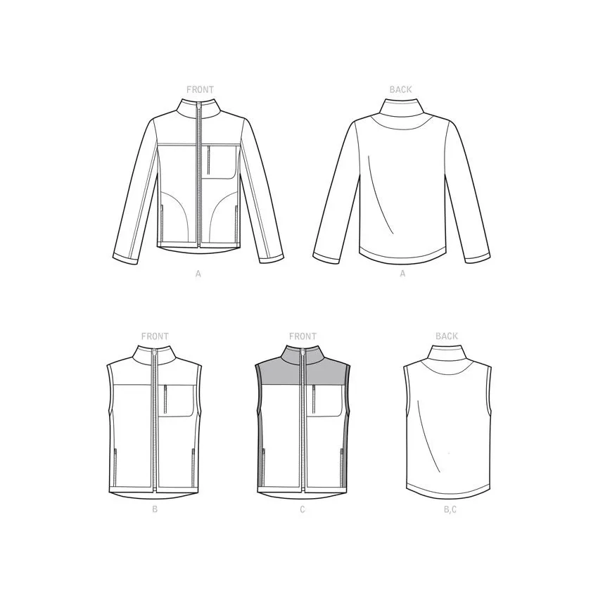 Simplicity Schnittmuster S9458 - Herren Strickjacke & Hose Mit Reißverschluss