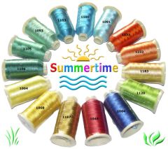 Maschinenstickgarn Set Rayon SUMMERTIME 15x1000m
