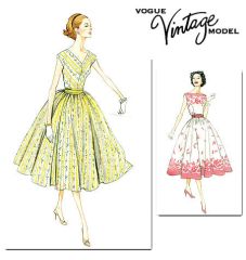 V8789 VOGUE Vintage Schnittmuster Kleid 50er Jahre