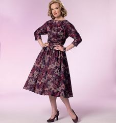 B6242 Butterick Schnittmuster Retro Kleid
