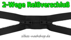 2-Wege Reißverschluß teilbar schwarz 50cm