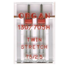 Organ Zwillingsnadel Twin Stretch 2,5mm Doppelpack!