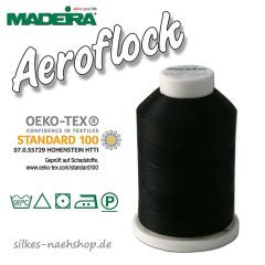 Madeira Aeroflock Bauschgarn schwarz 1000m