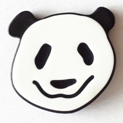Kinderknopf Panda Bär weiß