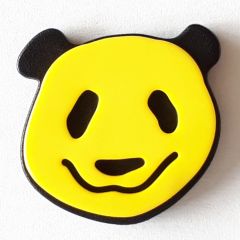 Kinderknopf Panda Bär gelb