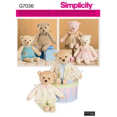 7036 Simplicity Schnittmuster Teddybären