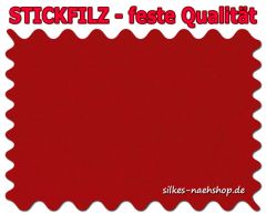 Stickfilz waschbar fest 1mm - rot - 20cmx110cm