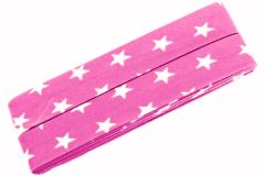 Schrägband aus Baumwolle STARS rosa