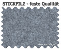 Stickfilz waschbar fest 1mm - graumeliert - 20cmx90cm