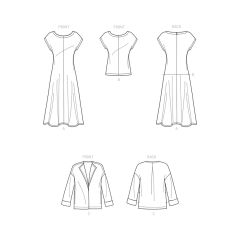 9263 Simplicity Schnittmuster Kleid Top Jacke