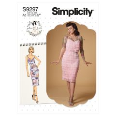 9297 Simplicity Schnittmuster Vintage-Kleid Charleston